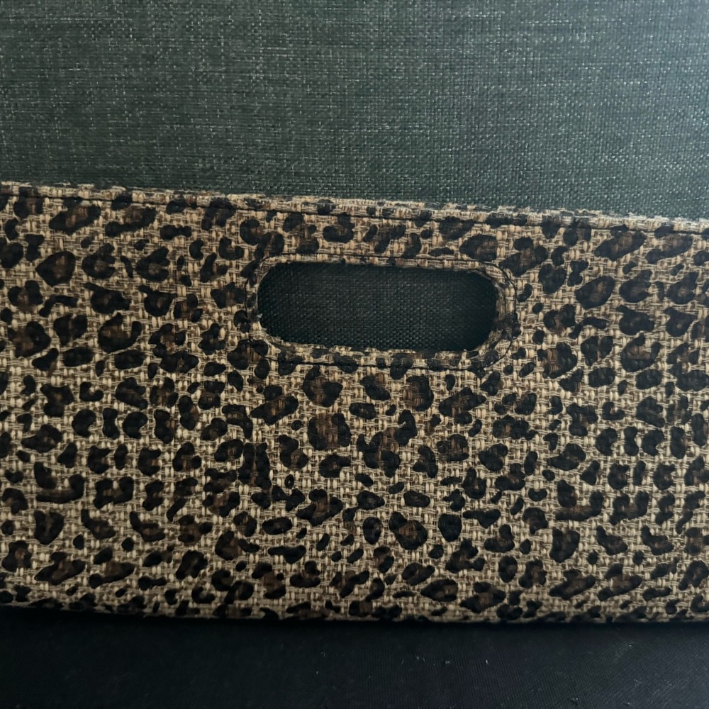 Leopard print clutch purse
